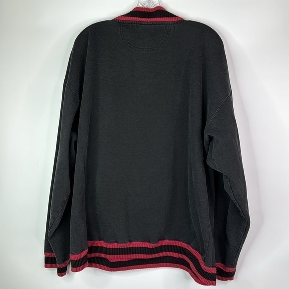 Vintage BAC Premier Seattle Sailing Black Vneck Sweater XL 80s - Picture 6 of 8